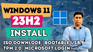 Windows 11 23H2 ISO file Download Bootable USB Create and Install [upl. by Yeliw]