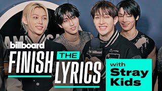 Stray Kids Play ‘Finish The Lyrics’  Billboard [upl. by Daub]