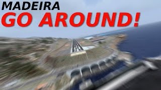 FSX Madeira GO AROUND  LANDING VERY STRONG WINDS [upl. by Nilats]