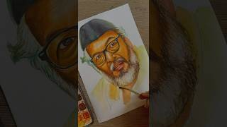 Natsamrat nana Patekar painting watercolour shortvideo watercolorpainting shortsfeed painting [upl. by Goer]