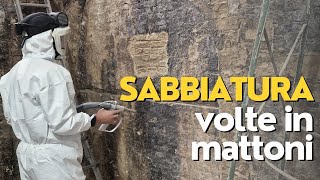 Sabbiatura volte in mattoni  Cantina di 500 mq a Foggia  Dres Plast [upl. by Nirhtak]