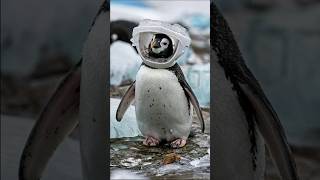 The sad story of a cutie pie baby penguin who survived with a piece of container around his neck [upl. by Liew595]