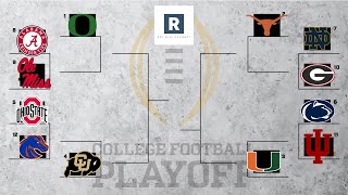 New College Football Playoff Predictions  CFB Playoff Rankings  12 Team Playoff [upl. by Ellivro]