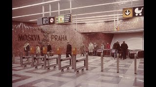 Pražské metroAnděl metro B Moskevská 19862018 [upl. by Olenka486]