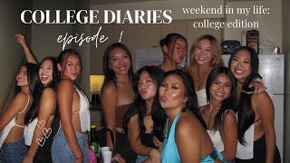 COLLEGE DIARIES  watch a fun college weekend in my life [upl. by Kcirevam954]