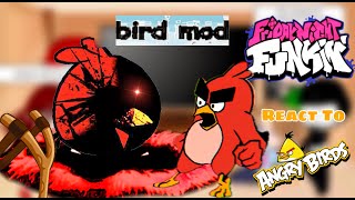 Bird Mod amp Lyrics  Fnf React To Crimson Awakening Angry BirdsHorror [upl. by Mundt824]