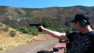 Firing a Desert Eagle 50ae with one hand [upl. by Draned]