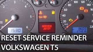 How to reset service interval in TransporterCaravelleMultivan VW 19TDi T5 service jetzt now [upl. by Soilisav]