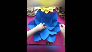 Aprende hacer Flores de cartulinas con moldes Gratis ideal para decoraciones de fiestas eventos [upl. by Gnek]