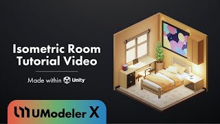 Lowpoly Isometric Room  UModeler X Tutorial for Beginners [upl. by Hilar]