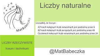 Uzasadnij że iloczyn Trzech kolejnych liczb naturalnych jest podzielny przez 6 [upl. by Abbye361]