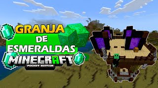 ❗✅LA MEJOR GRANJA de ESMERALDAS Minecraft Bedrock 120  MASIVA  FACIL❗ [upl. by Hgeilyak]