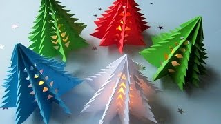 3D Weihnachtsbaum selber basteln  DIY Papier [upl. by Luhar792]