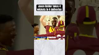 Jason Holder takes 4 wickets in 4 deliveries  Hattrick [upl. by Juno545]