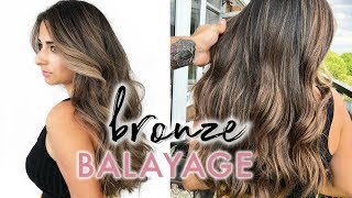 AM I BRONDE  Bronze Balayage Highlights on Dark Hair  Ysis Lorenna [upl. by Merrow612]