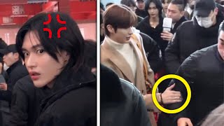 RIIZE’s Wonbin attitude at the airport amp Anton Stops Bodyguard From Pushing Fans kpop [upl. by Aihcsrop475]