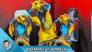 DAEMONS VS ADMECH WARHAMMER BATTLE REPORT [upl. by Bianchi]