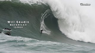 WILL SKUDIN  MAVERICKS 122823  WIPEOUT OF THE DAY ⚡️Surf mavericks powerlinesproductions [upl. by Sabah]