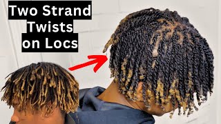 Two strand Twists on Locs✨Tutorial ✨🔥🔥 [upl. by Enyahc]