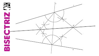 Cómo trazar la Bisectriz de 2 Rectas Concurrentes mediante recta auxiliar secante [upl. by Kcirde]
