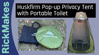 Huskfirm Popup Privacy Tent with Portable Toilet [upl. by Kirimia]