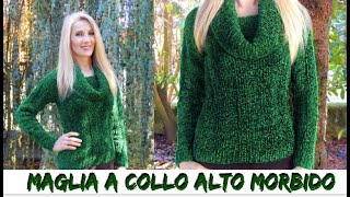 MAGLIA A COLLO ALTO MORBIDO NUNZIA VALENTI [upl. by Flanders]