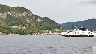 Filming from a HjelmelandNesvik ferry Norway [upl. by Edia]