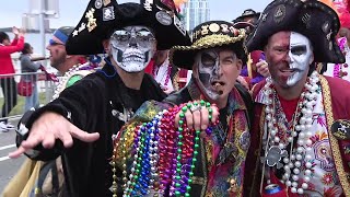 Gasparilla 2023 draws hundreds of thousands of pirates [upl. by Atterol]