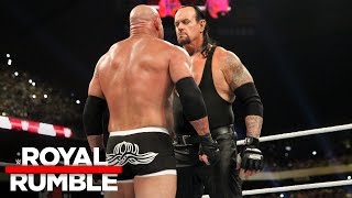 The Undertaker eliminates Goldberg in the Royal Rumble Match Royal Rumble 2017 [upl. by Nylatsyrk]