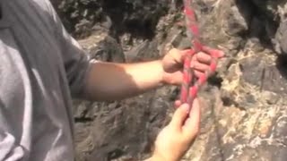 Tying the Munter hitch for indirect belaying [upl. by Lennahs]