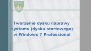 Tworzenie dysku przywracanie systemy dysku startowego w systemie Windows 7 Professional [upl. by Ellenet]