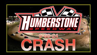 Humberstone Speedway 90824 Dirt Racing CRASH compilation [upl. by Ayat]