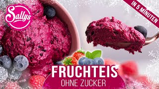 Eis selbst machen  Schnelles Fruchteis für Kinder ohne Zucker  5 Minuten  Sallys Welt [upl. by Halverson663]