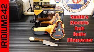 Smith’s Electric Belt Knife Sharpener Easy To Use [upl. by Eniffit]