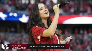 Ashley Wineland Performing the National Anthem  AZvsDEN at State Farm Stadium 2018 [upl. by Buchbinder375]