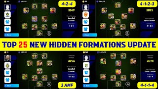 Top 25 Hidden Formations Update In eFootball 2024 Mobile  424 Formation Available 🤔 [upl. by Gnilyarg612]