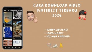 Cara download video pinterest terbaru 2024 🦢✨ [upl. by Christiane]