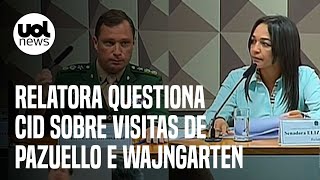 Eliziane pergunta a Mauro Cid sobre visita de Pazuello e Wajngarten e CPI tem confusão Lamentável [upl. by Adora]