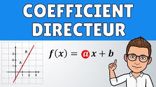 Comment calculer le COEFFICIENT DIRECTEUR dune droite   Outils mathématiques [upl. by Ransom138]