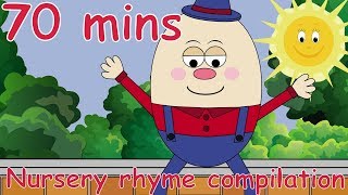 Humpty Dumpty Sat On The Wall And lots more Nursery Rhymes 70 minutes [upl. by Bywaters244]