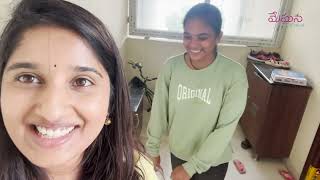 పాప కళ్ళల్లో ఆనందం కోసం Surprise Gifts  Cake  Vlog  Meghana Lokesh [upl. by Aneret]