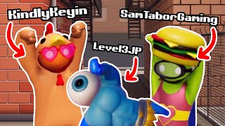 GETTING BEAT UP BY MY FRIENDS Gang Beasts with KindlyKeyin and SamTaborGaming [upl. by Kaye]