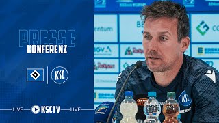 Live Pressekonferenz HSV  KSC [upl. by Ardnaed]