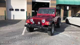 1999 Jeep Wrangler 40 Sport 5Speed  14kmiles  Walk Around amp Quick Drive [upl. by Nawiat654]