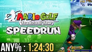 Mario Golf Toadstool Tour Any Speedrun in 12430 [upl. by Busch]