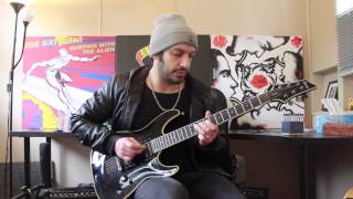 How to play ‘Architecture Of Aggression’ by Megadeth Guitar Solo Lesson wtabs [upl. by Kampmann]