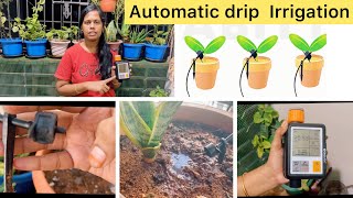 Step by step Automatic Drip Irrigation setup in Tamil  Automatic Timer review  சொட்டு நீர் பாசனம் [upl. by Meldoh]