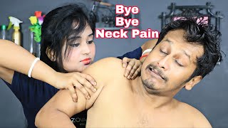 Neck Pain Relief Massage  Back Body Massage  Finger Cracking  Oil Head Massage  Moral Of ASMR [upl. by Etnelav950]