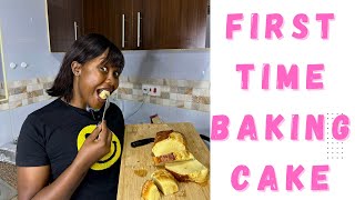 First Time Baking CakeVanilla Cake [upl. by Wojak574]