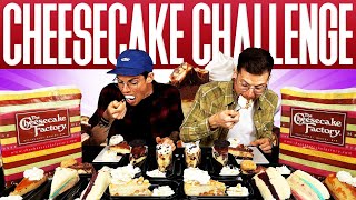 THE CHEESECAKE FACTORY CHALLENGE  22000 Calories of Cheesecake [upl. by Ahsla]